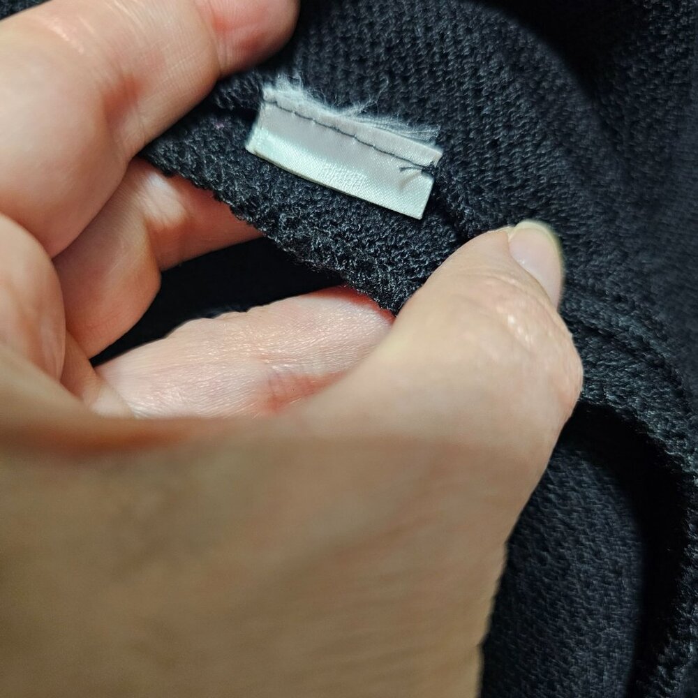 St. John Santana Knit Open Cardigan Sweater L Black Travel Office‎ Quiet Luxury - Picture 6 of 9